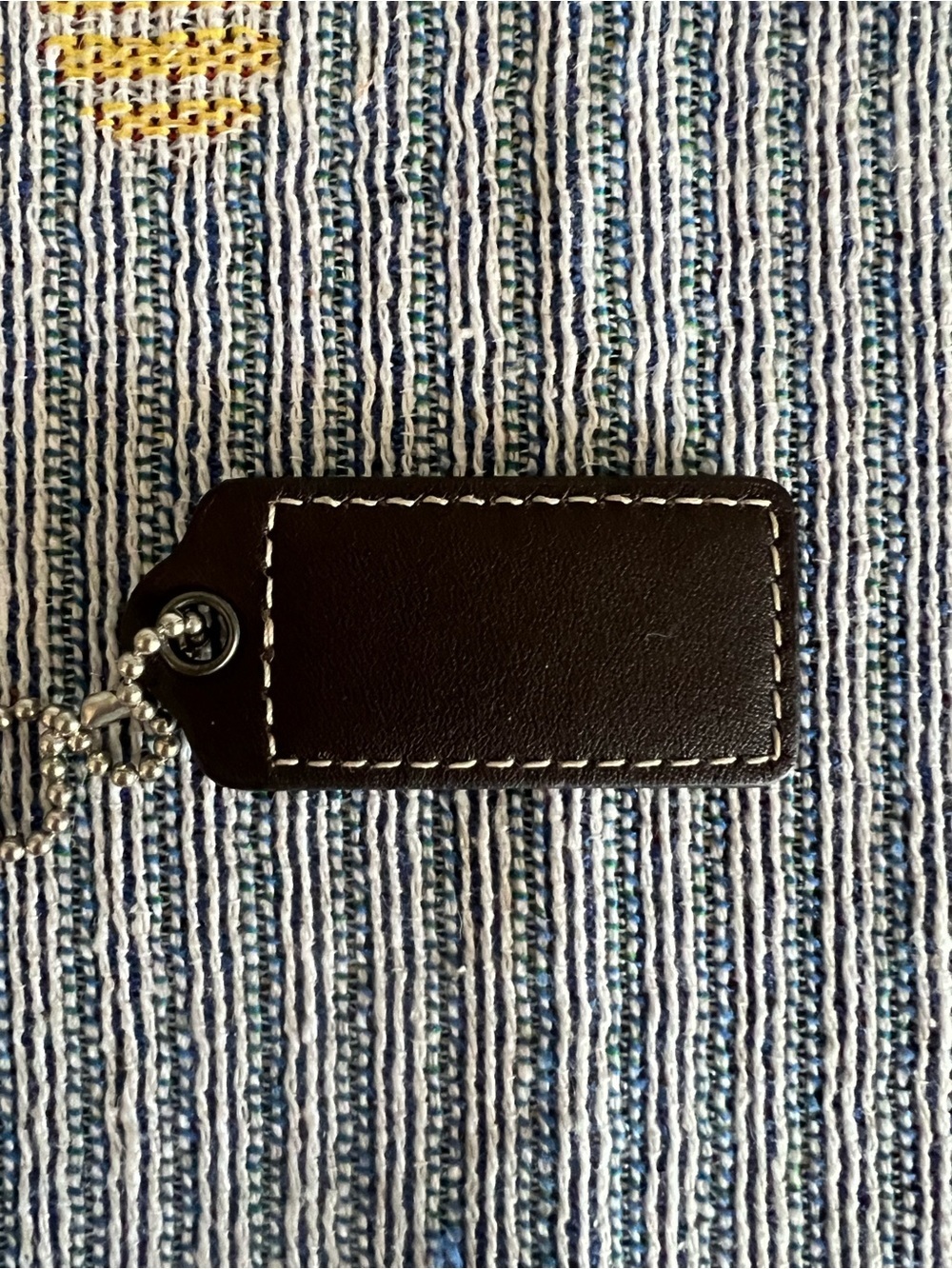 COACH Dark Brown Leather Hang Tag - Picture 2 of 2
